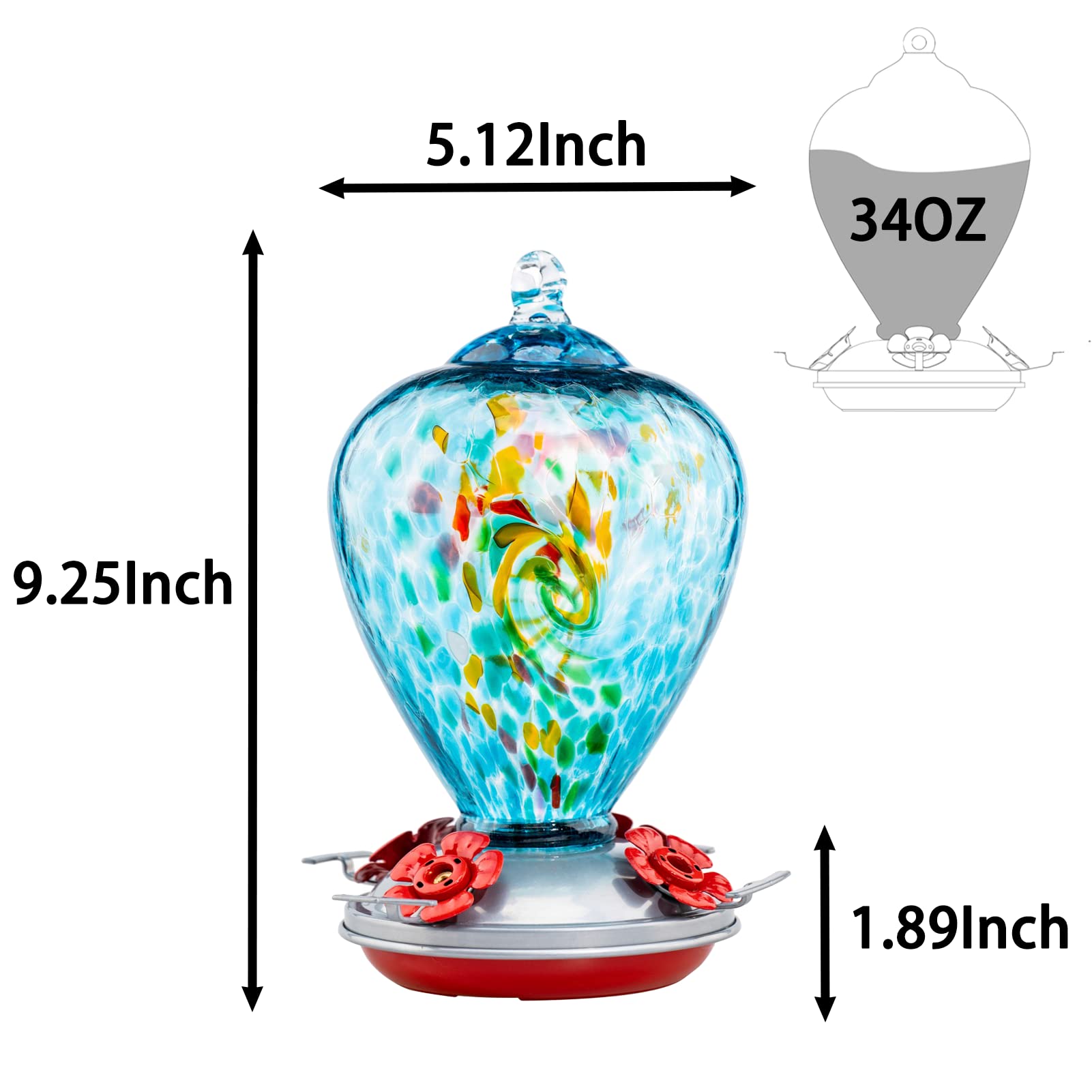 Muse Garden comparativo 34 oz junto a taza, indica gran capacidad