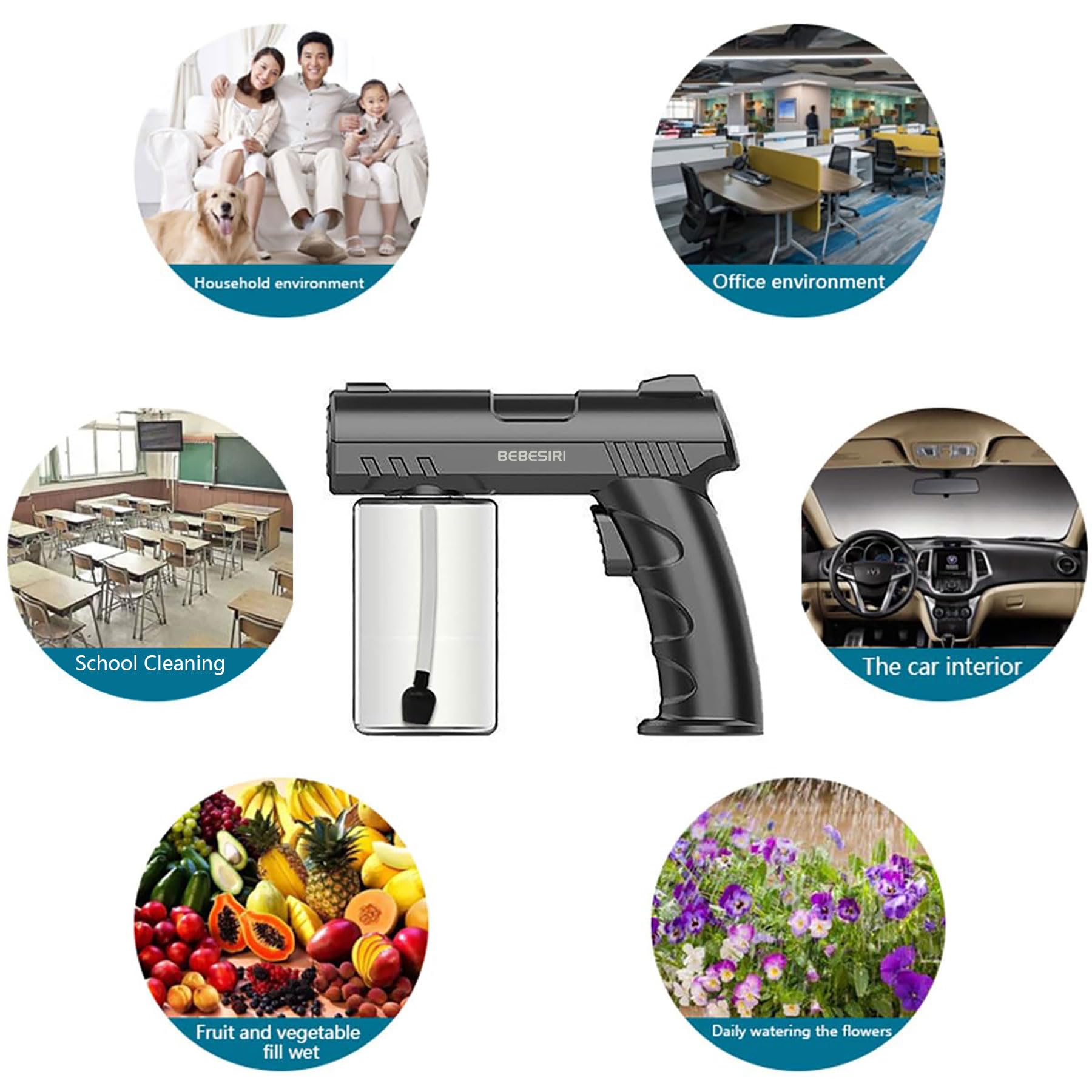 Generic Nano Sprayer con cable de carga y manual incluidos listos para usar