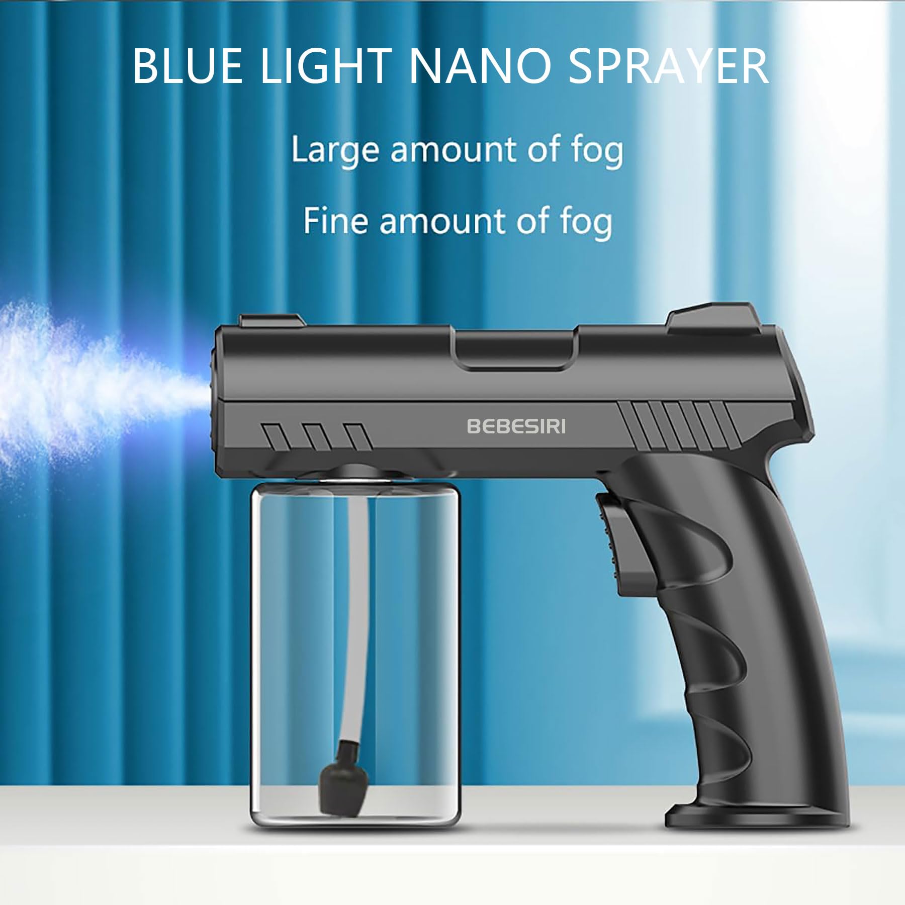 Generic Nano Sprayer niebla visible demostrando textura ultrafina para cobertura