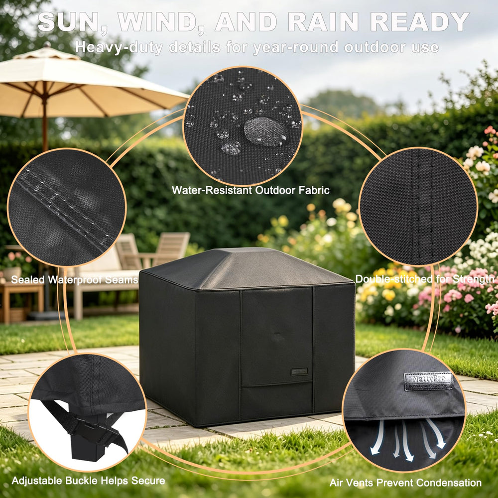 NettyPro correas inferiores y hebillas ajustables asegurando la funda en viento fuerte