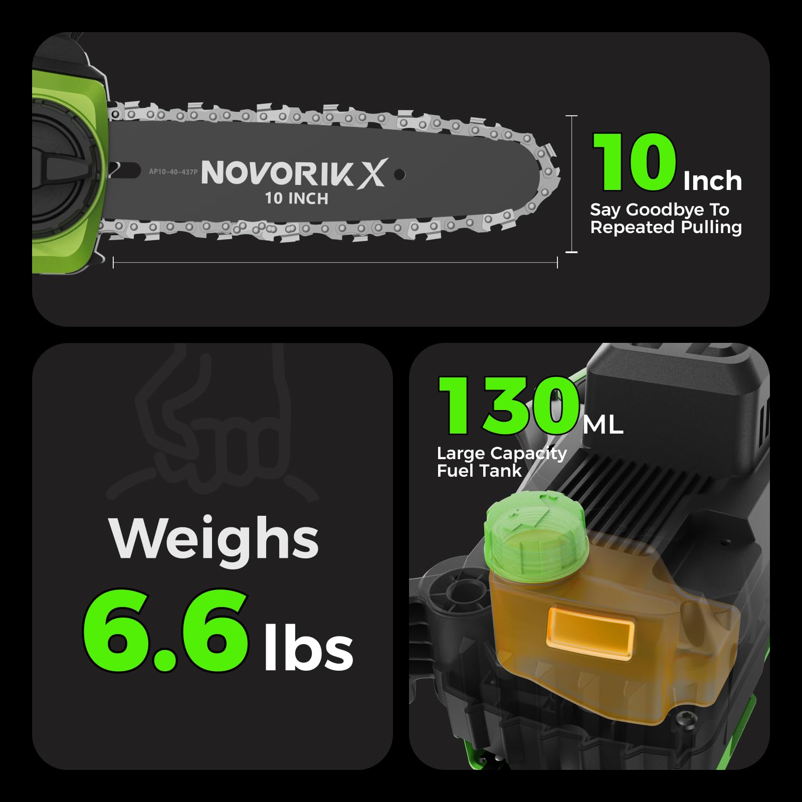 NovorikX batería 4.0Ah incluida que ofrece mayor autonomía