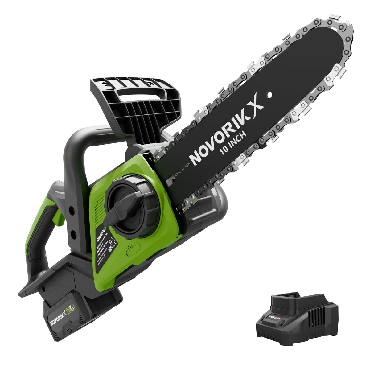 NovorikX vista frontal mostrando diseño compacto y control ergonómico
