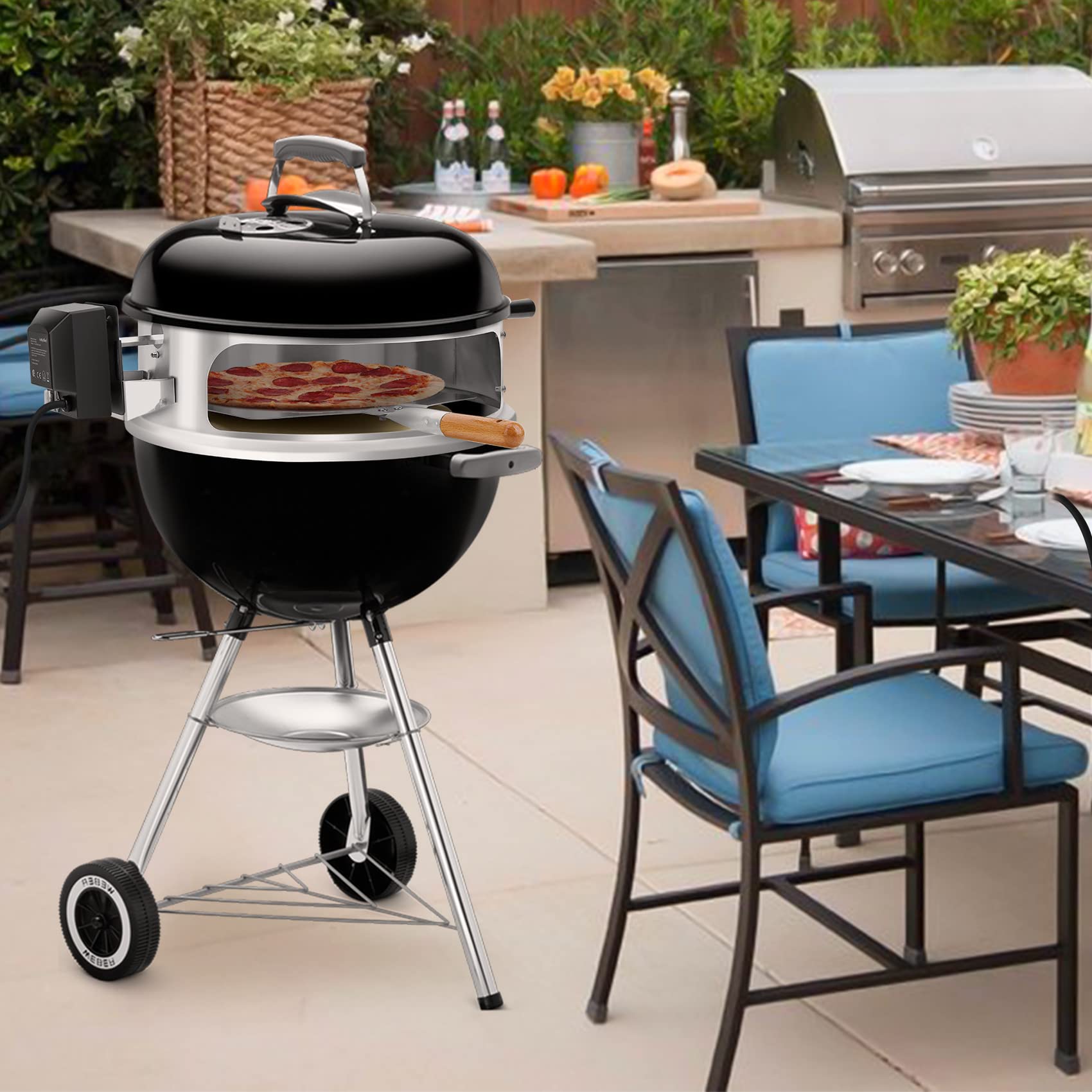 onlyfire comparación de escala con parrilla 18" para verificar compatibilidad