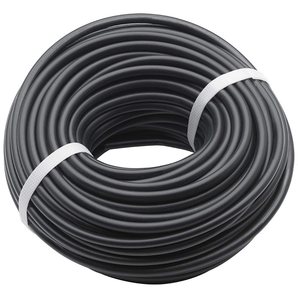Orbit tubo empapador frontal mostrando longitud y conexión, riego eficiente