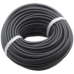 Orbit tubo empapador frontal mostrando longitud y conexión, riego eficiente