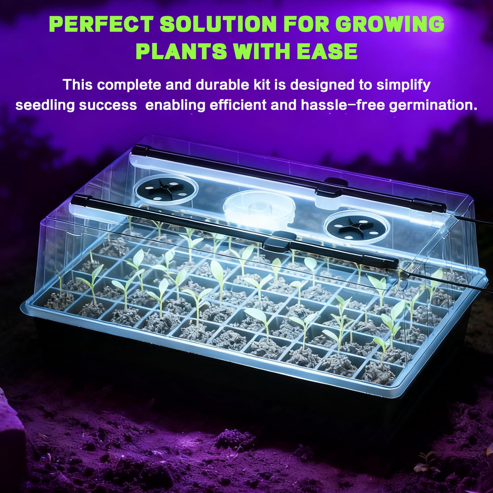 OrionEarth escena en interior con plántulas saludables y ambiente de cultivo