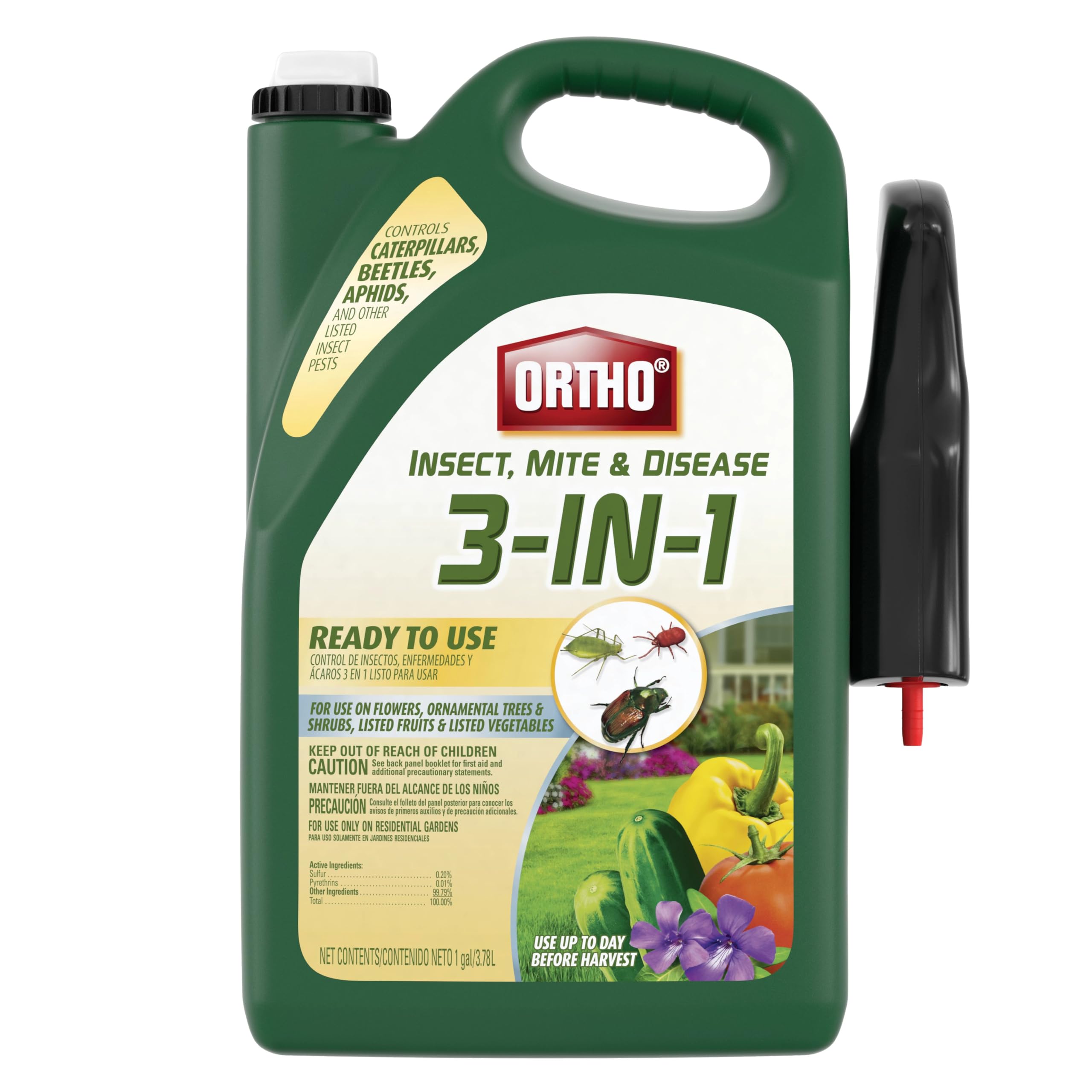 Ortho botella frontal 3-en-1 listo para usar mostrando diseño y utilidad