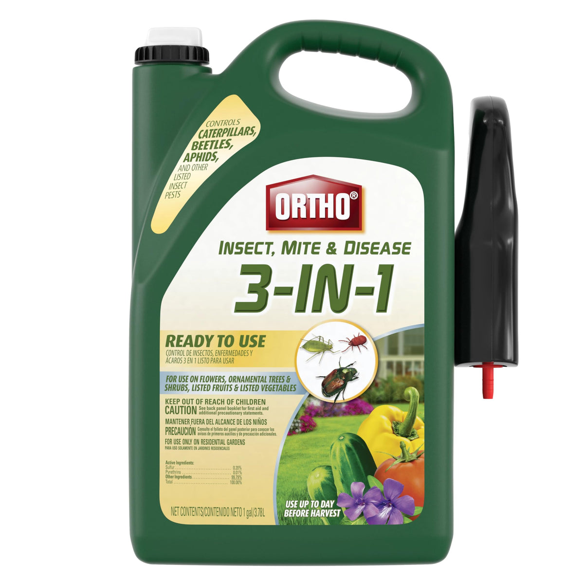 Ortho botella frontal 3-en-1 listo para usar mostrando diseño y utilidad