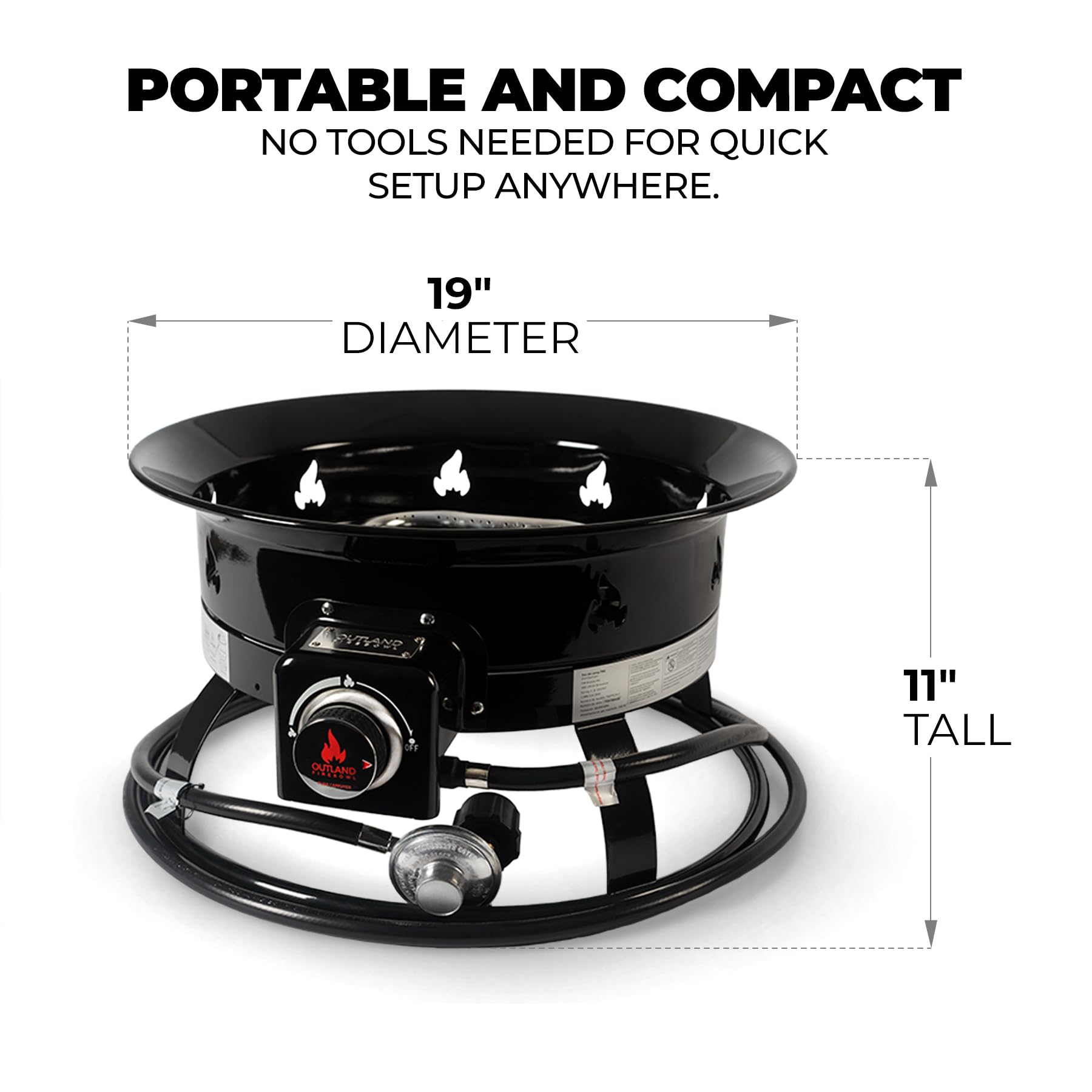 Outland Living firebowl plegable y compacto listo para transportar fácilmente