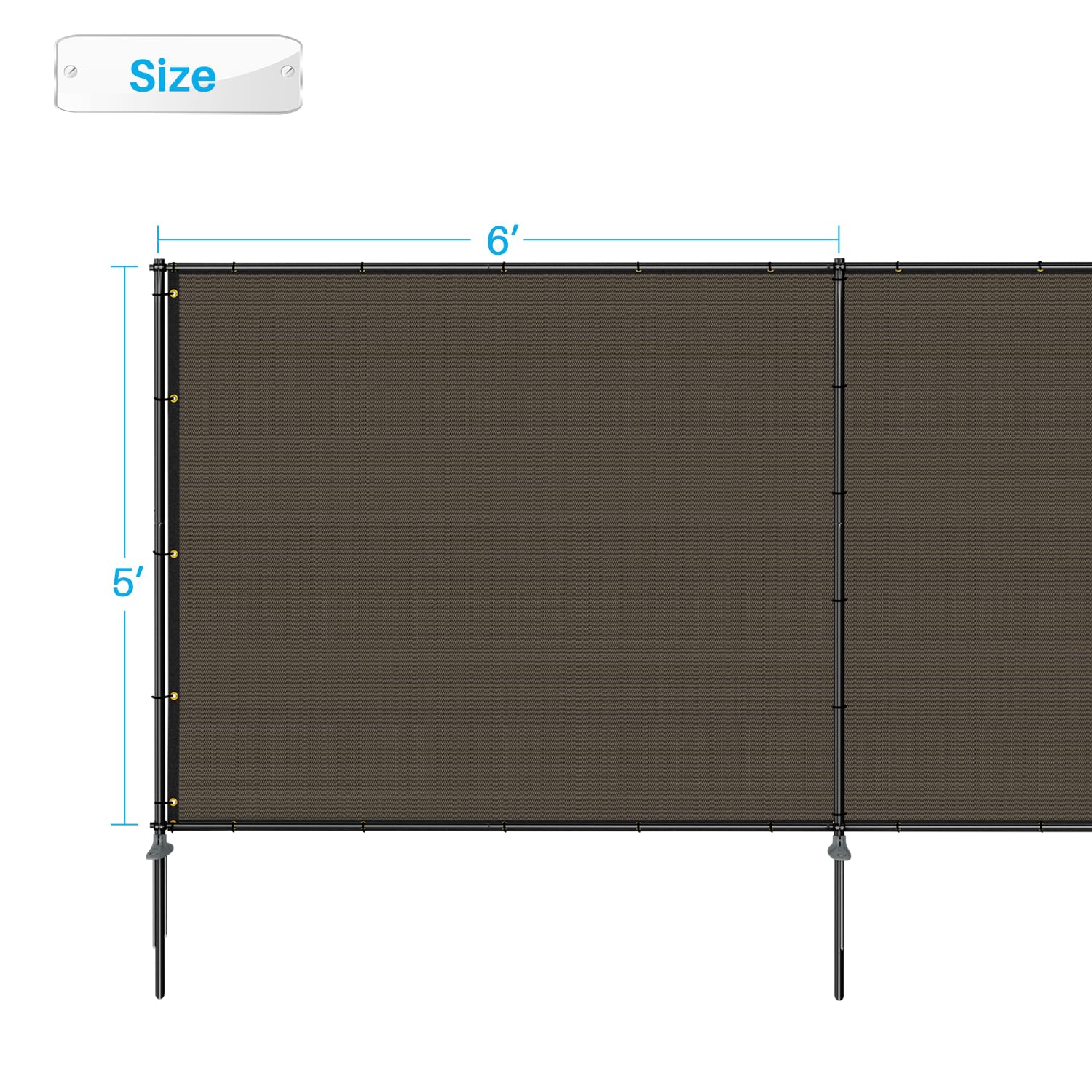 Patio comparación de tamaño 5x12 pies para visualización de escala