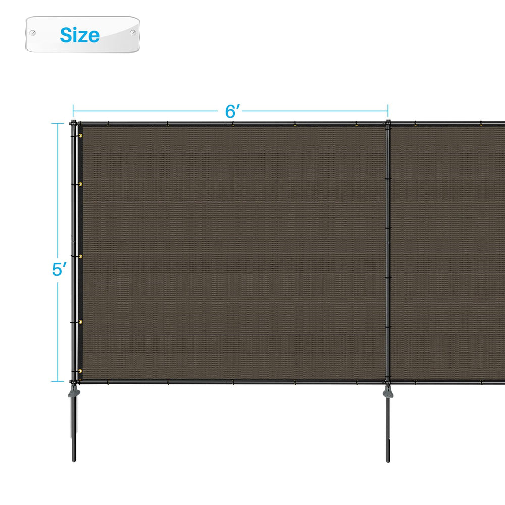 Patio comparación de tamaño 5x12 pies para visualización de escala