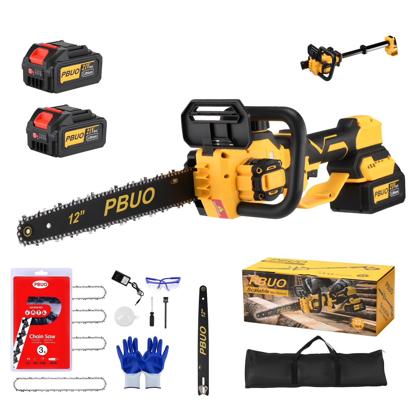 PBUO vista frontal del kit completo amarillo que facilita inicio rápido