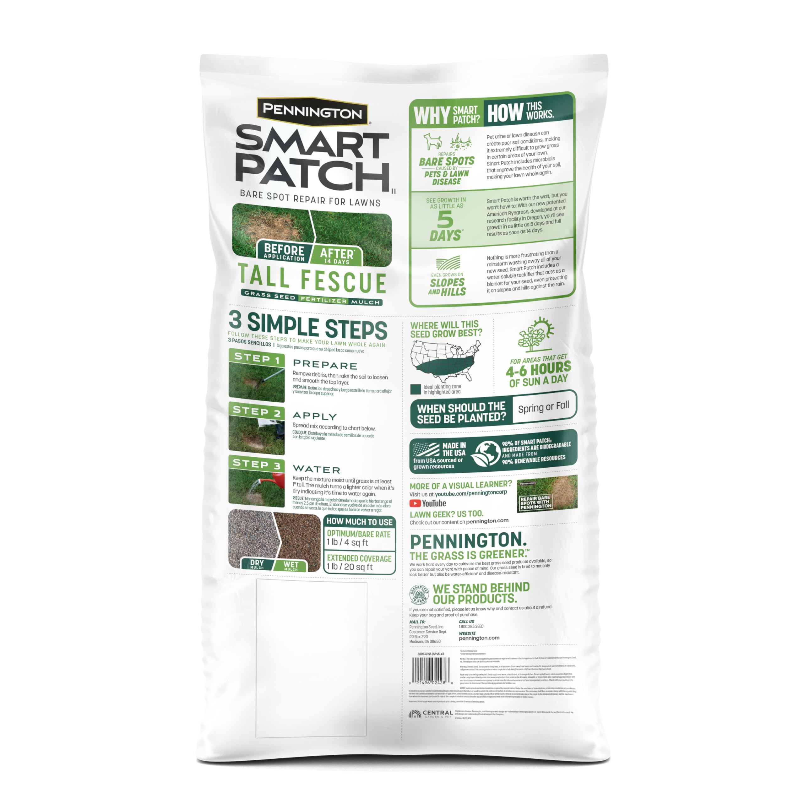 Pennington primer plano del mulch que conserva humedad y guía riego