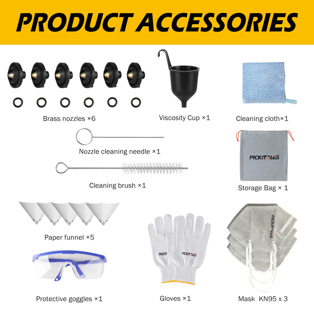 PICKITOLES accesorios incluidos listos para montaje y limpieza