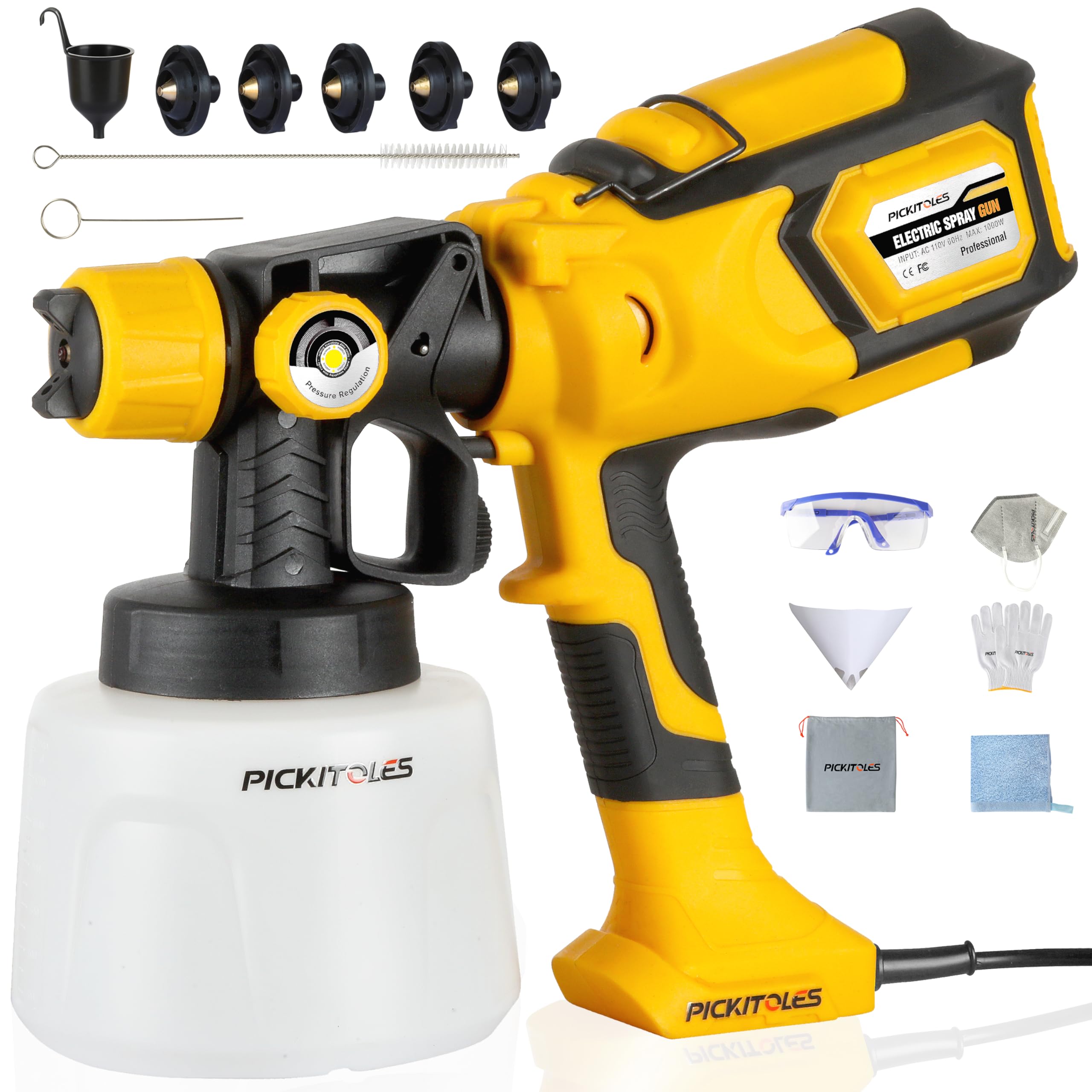 PICKITOLES pistola frontal mostrando diseño ergonómico y eficiencia