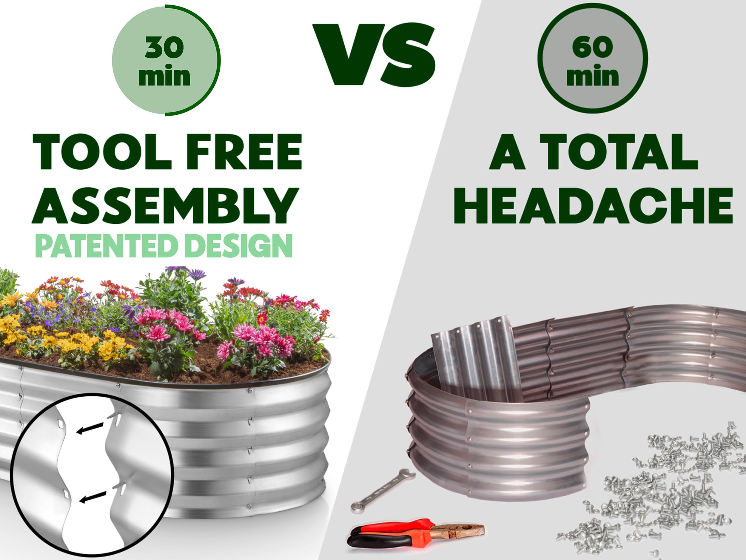 Plant & Plot primer plano del acero galvanizado que protege contra corrosión y desgaste