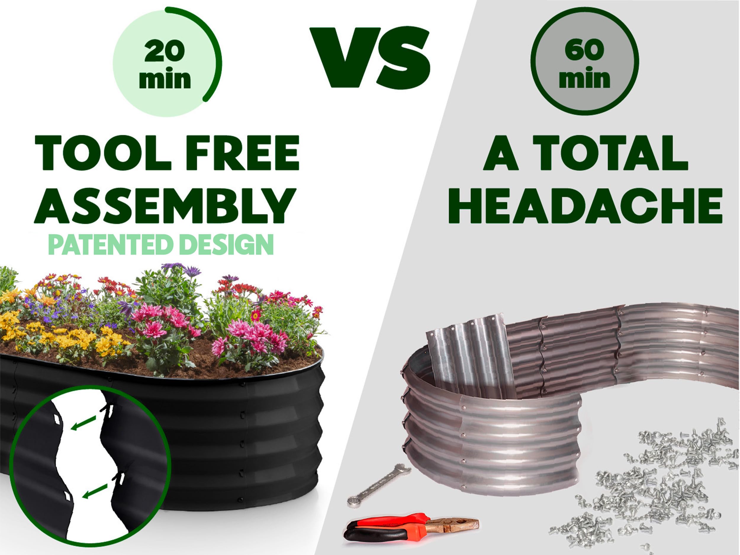 Plant & Plot primer plano del metal galvanizado, protección contra corrosión