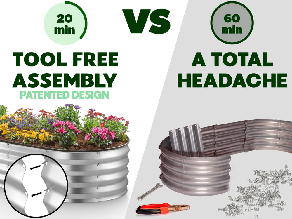 Plant & Plot primer plano del galvanizado y grosor metálico, resistencia al óxido