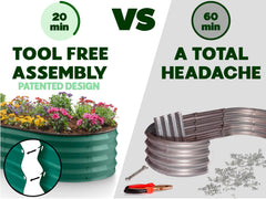 Plant & Plot primer plano del metal galvanizado que evidencia protección contra corrosión