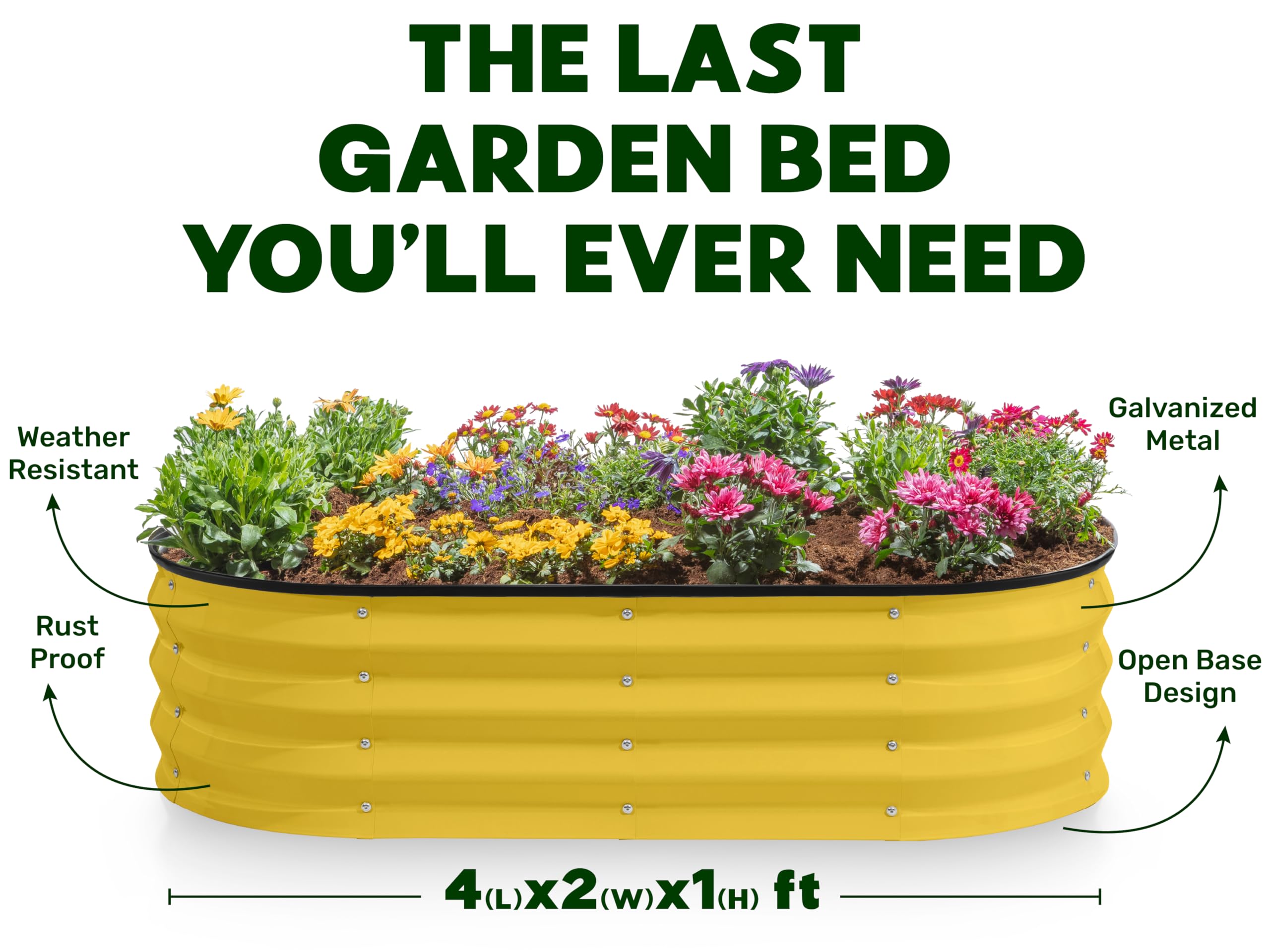 Plant & Plot cama elevada con verduras cultivadas demostrando rendimiento