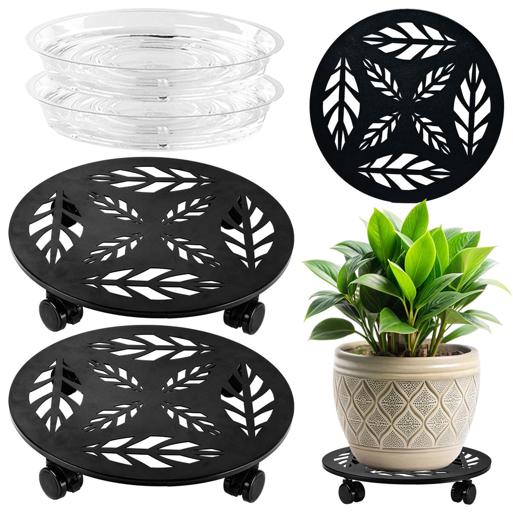 Planterhoma soporte frontal negro mostrando diseño elegante y resistencia