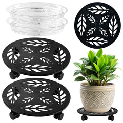 Planterhoma soporte frontal negro mostrando diseño elegante y resistencia