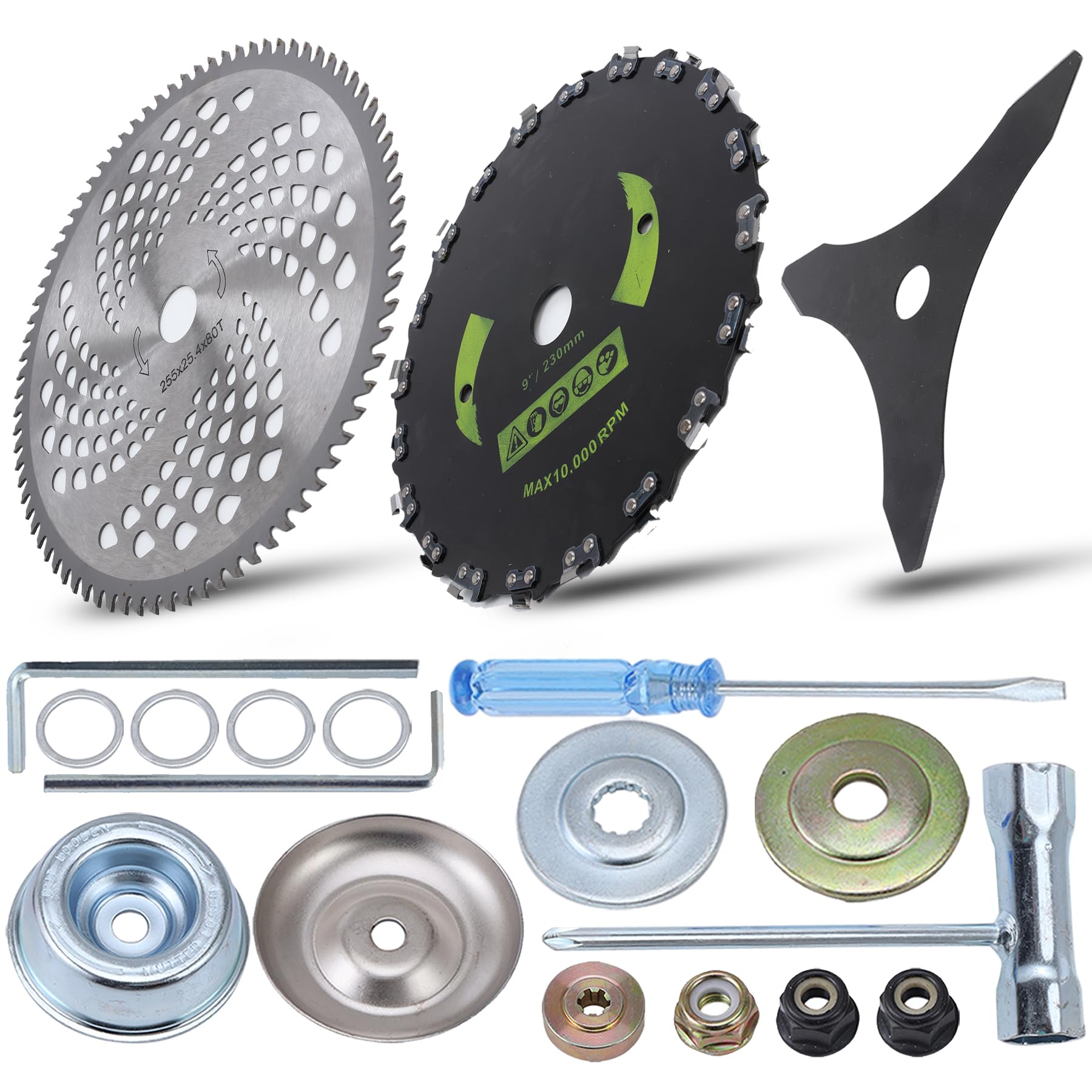 PLAXNS cuchilla 10" 80T carburo vista frontal, corte duradero