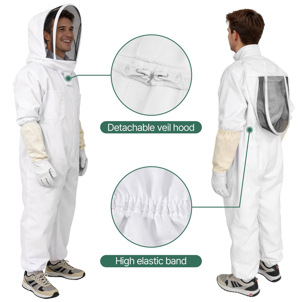 PNKKODW guantes solapados con mangas para evitar entradas de insectos