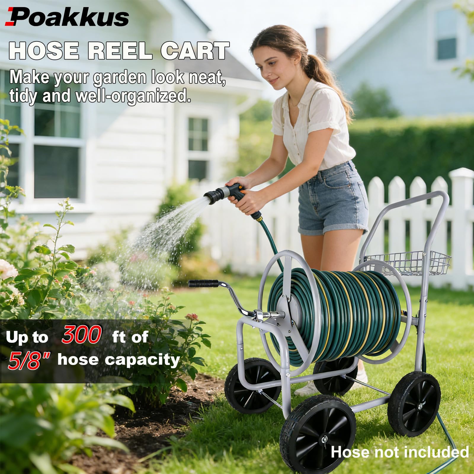 Poakkus carrito junto a persona para mostrar escala y capacidad