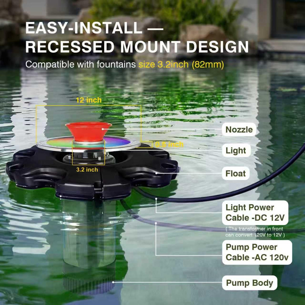 Pondvita etiqueta y cable de 100 ft mostrando conexión plug-and-play segura