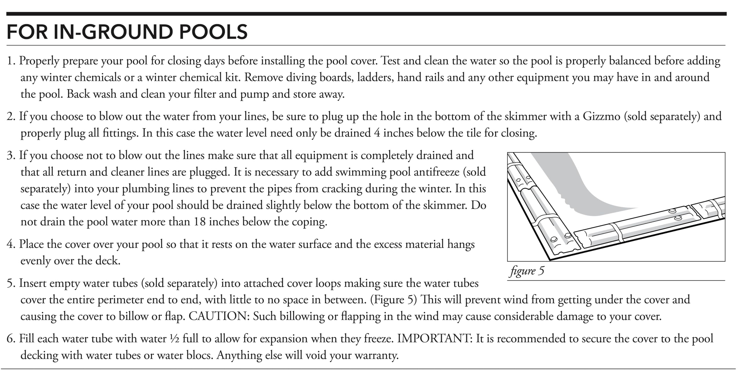 Pool Mate instalado con tubos de agua y solapa de 5 pies, ajuste fácil y seguro