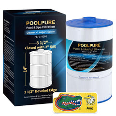POOLPURE vista frontal del cartucho C-8380, repuesto confiable para spa