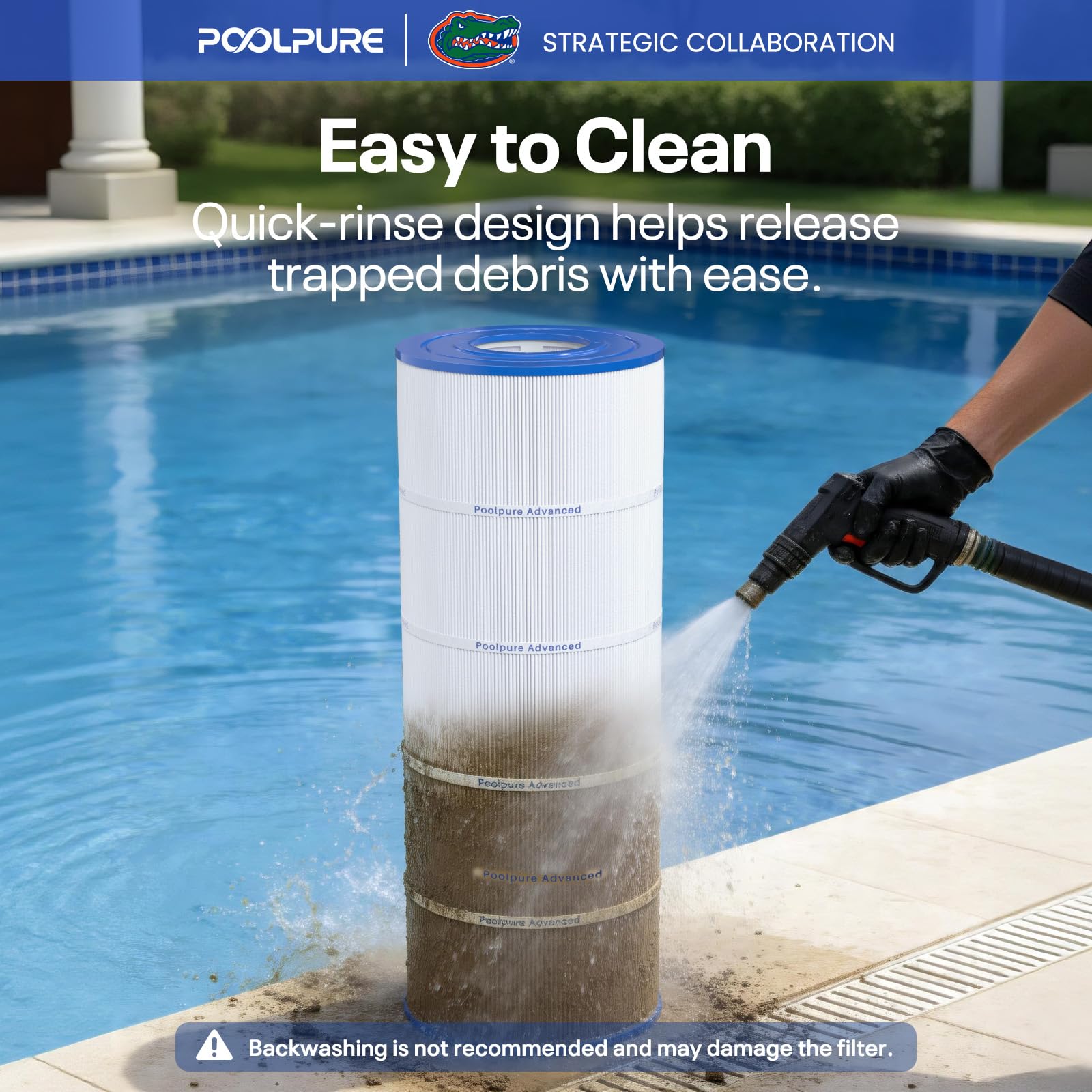 POOLPURE embalaje con certificados NSF/ANSI 50 para seguridad demostrada