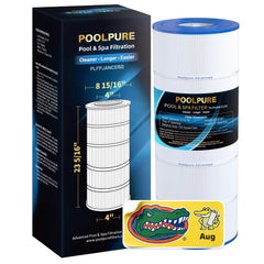 POOLPURE visión frontal del cartucho, reemplazo compatible y rendimiento fiable