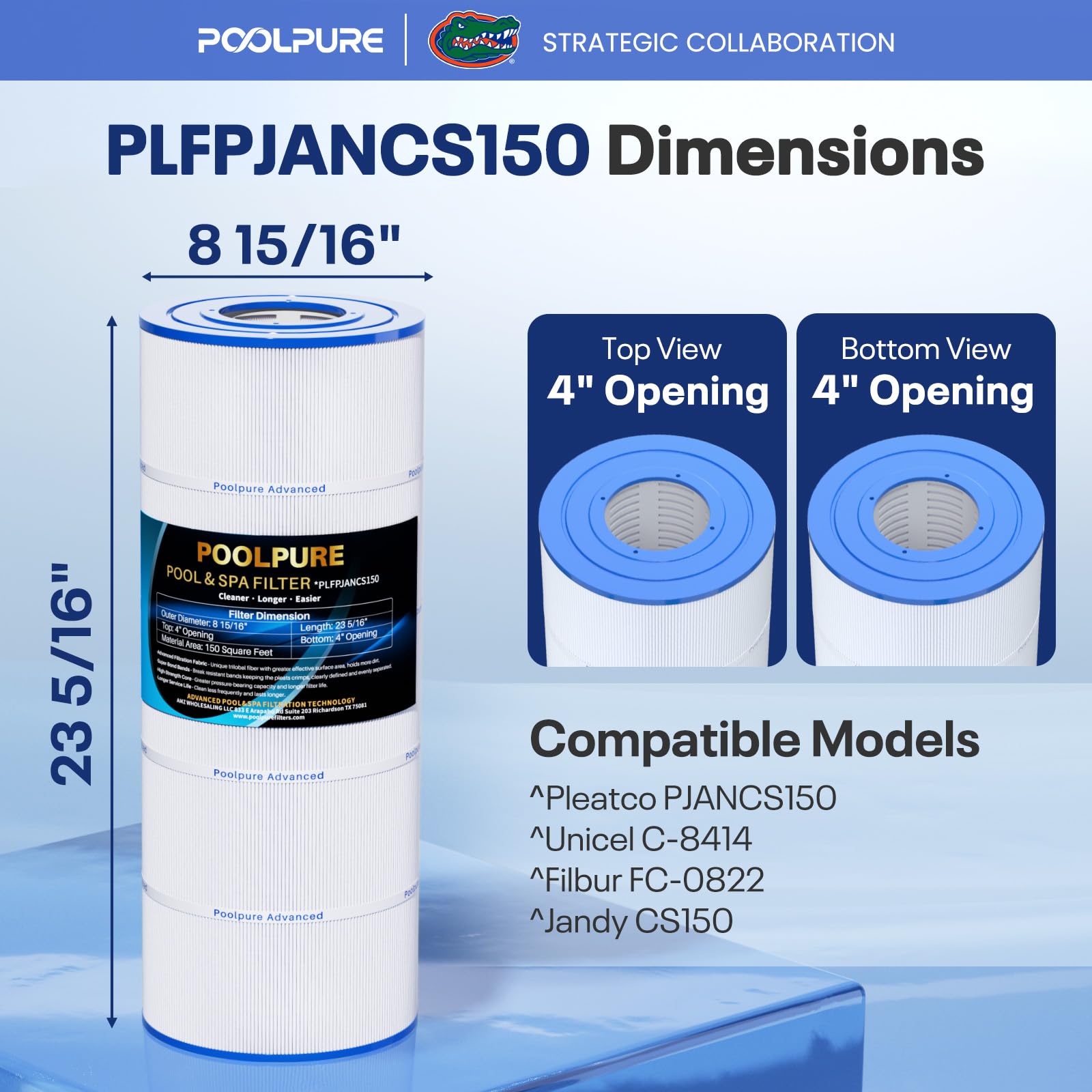 POOLPURE tapa ABS reforzada que aporta durabilidad al cartucho