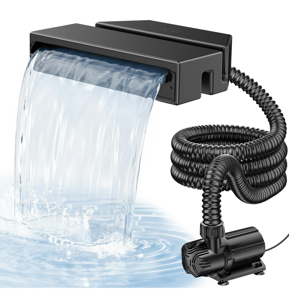 POPOSOAP spillway frontal mostrando la abertura amplia para una lámina de agua uniforme