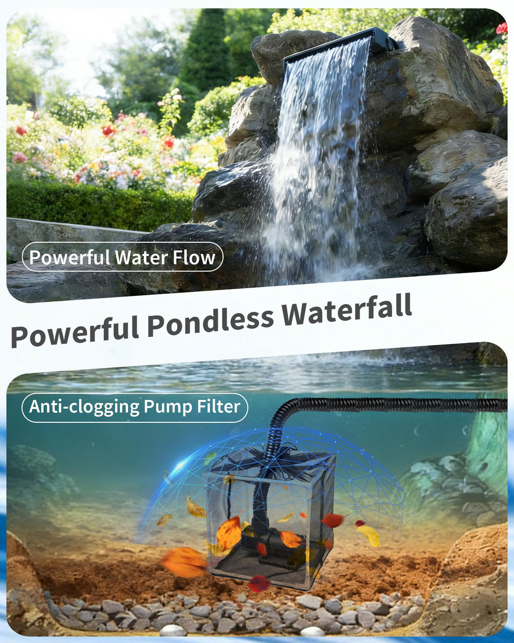 POPOSOAP tubo corrugado con conector para unión estanca entre bomba y spillway