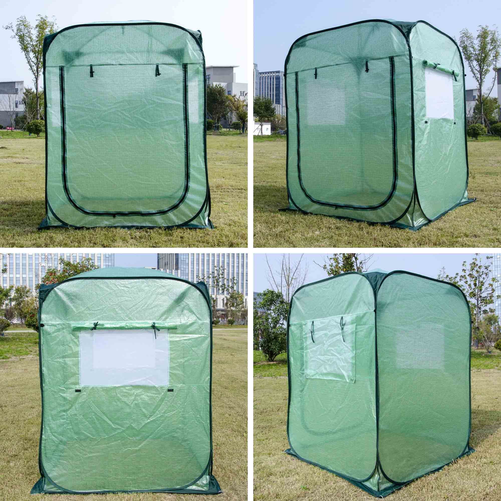 porayhut invernadero en patio mostrando uso práctico y protección