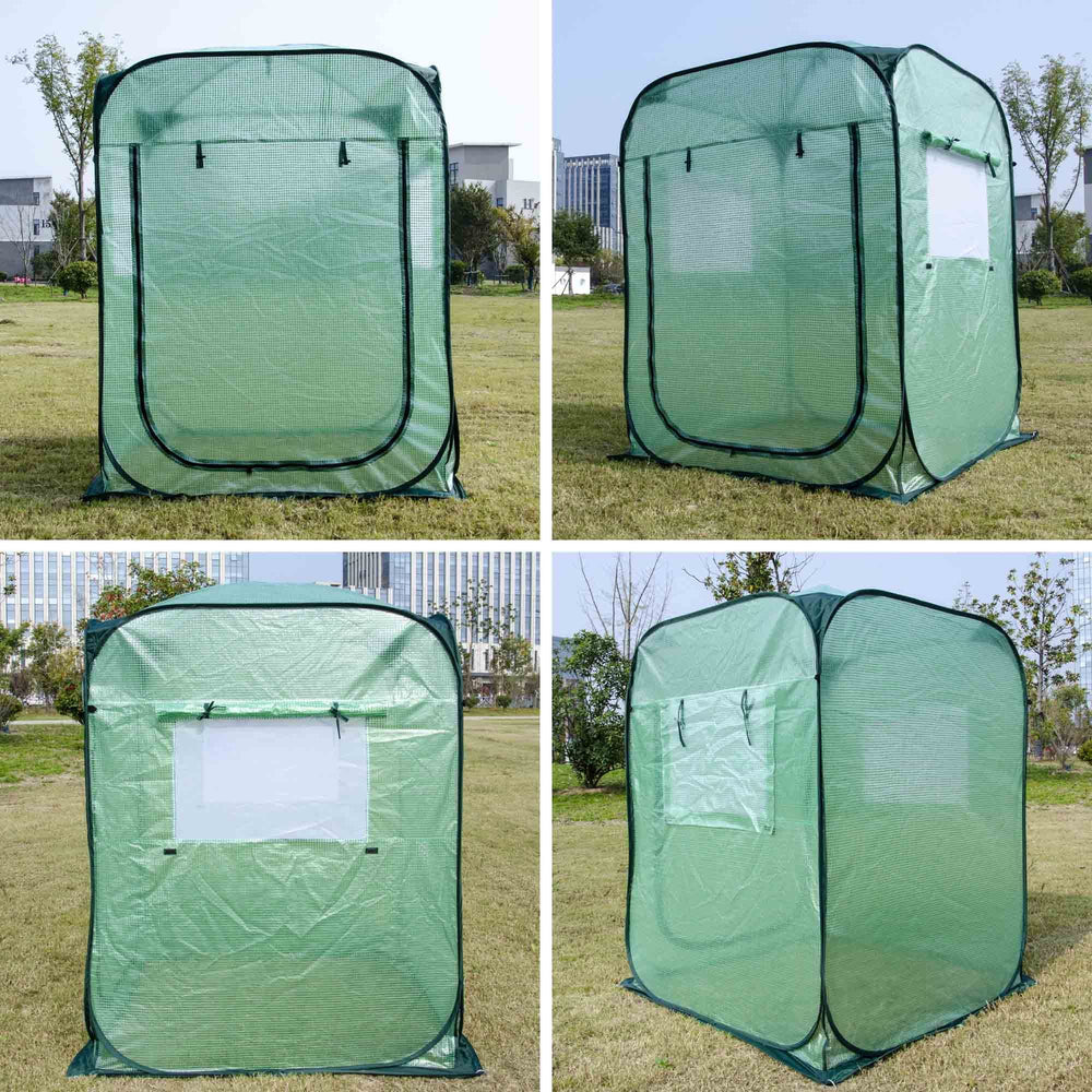 porayhut invernadero en patio mostrando uso práctico y protección