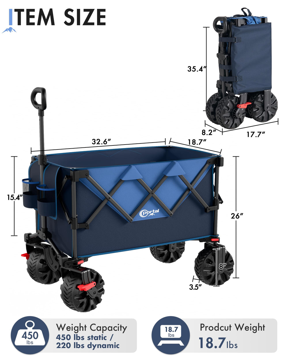 Portal asa telescópica ajustada para manejo ergonómico y cómodo