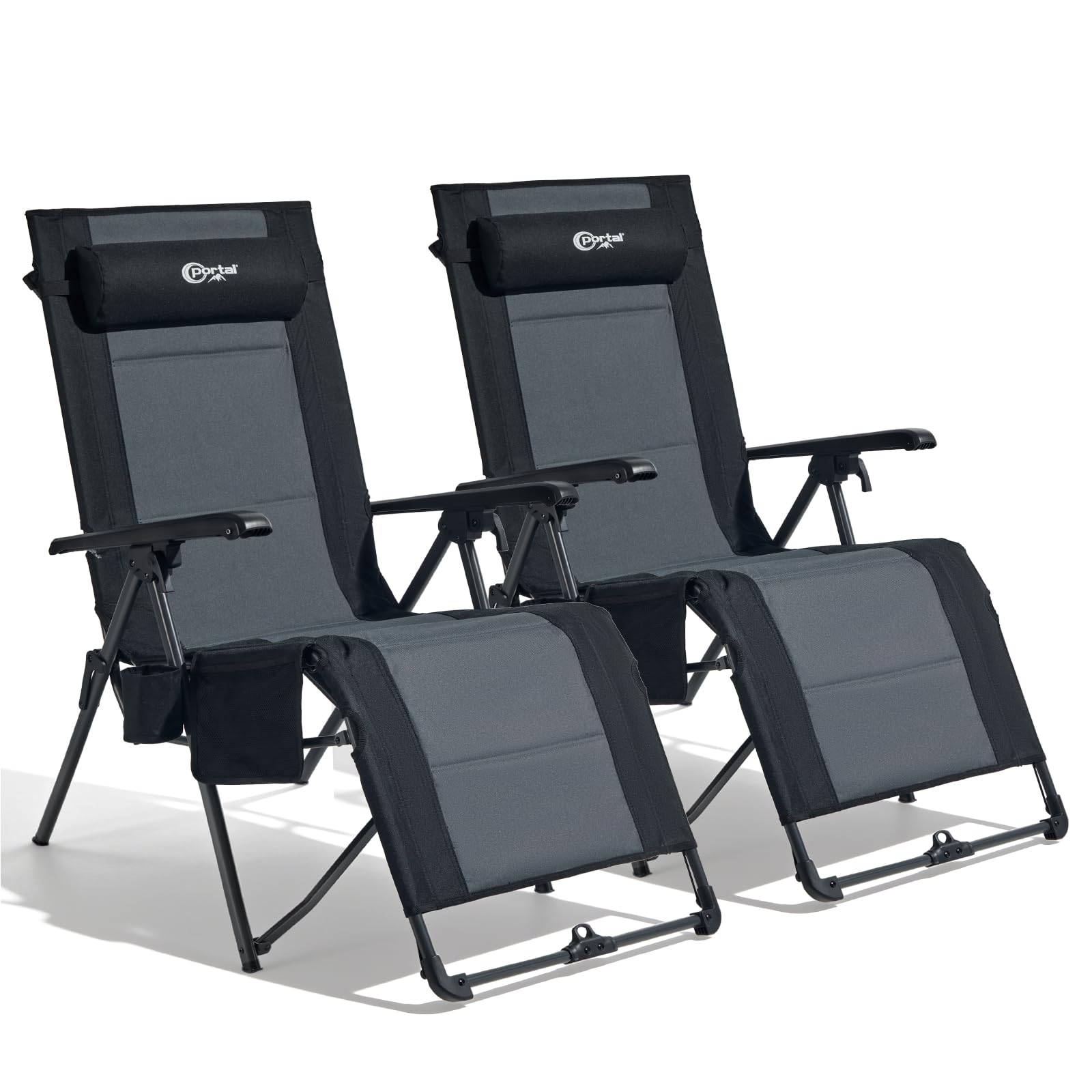 Portal vista frontal de la silla plegada, práctica para transportar