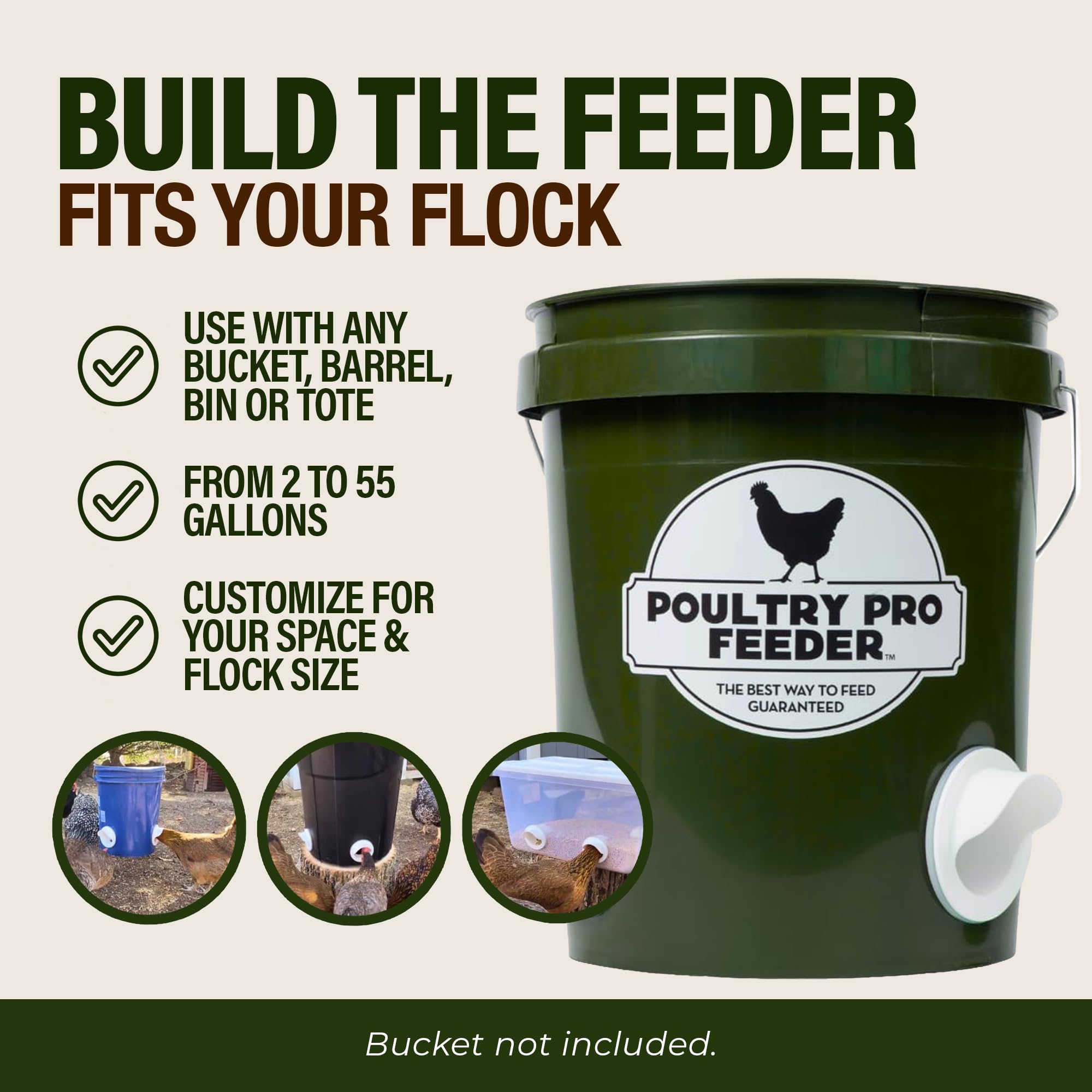 Poultry Pro Feeder sello impermeable cercano que protege el alimento