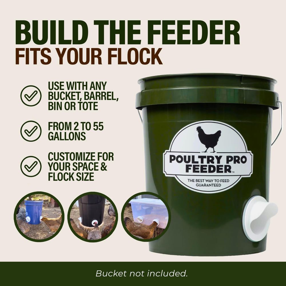 Poultry Pro Feeder sello impermeable cercano que protege el alimento