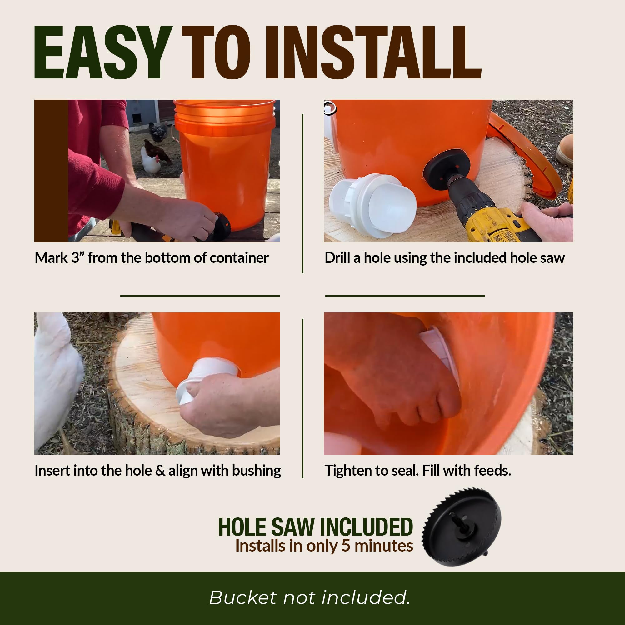 Poultry Pro Feeder sierra de 3" en uso para corte preciso en plástico