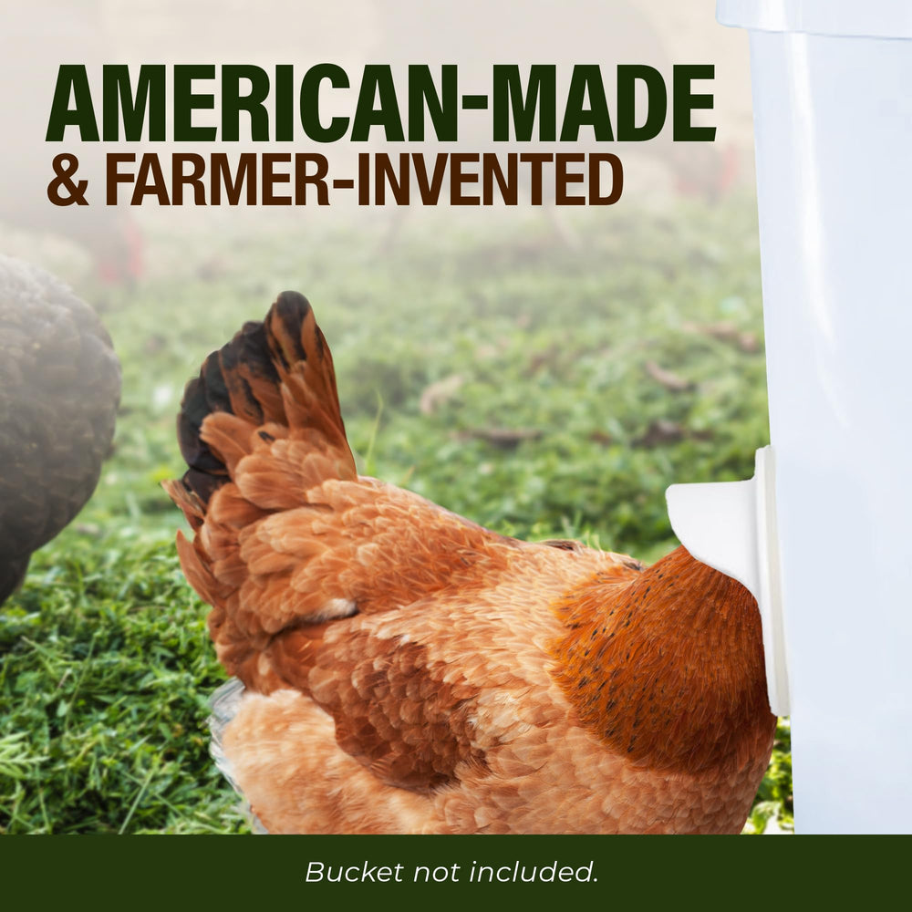 Poultry Pro Feeder mostrando los tres puertos listos para rellenar