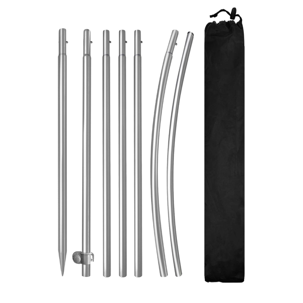 QSUM poste pluma 8FT frontal mostrando visibilidad alta