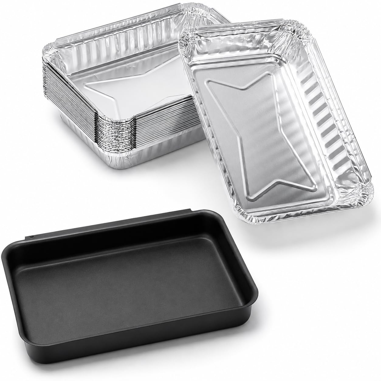 QuliMetal bandeja frontal ensamblada mostrando ajuste y protección contra grasa