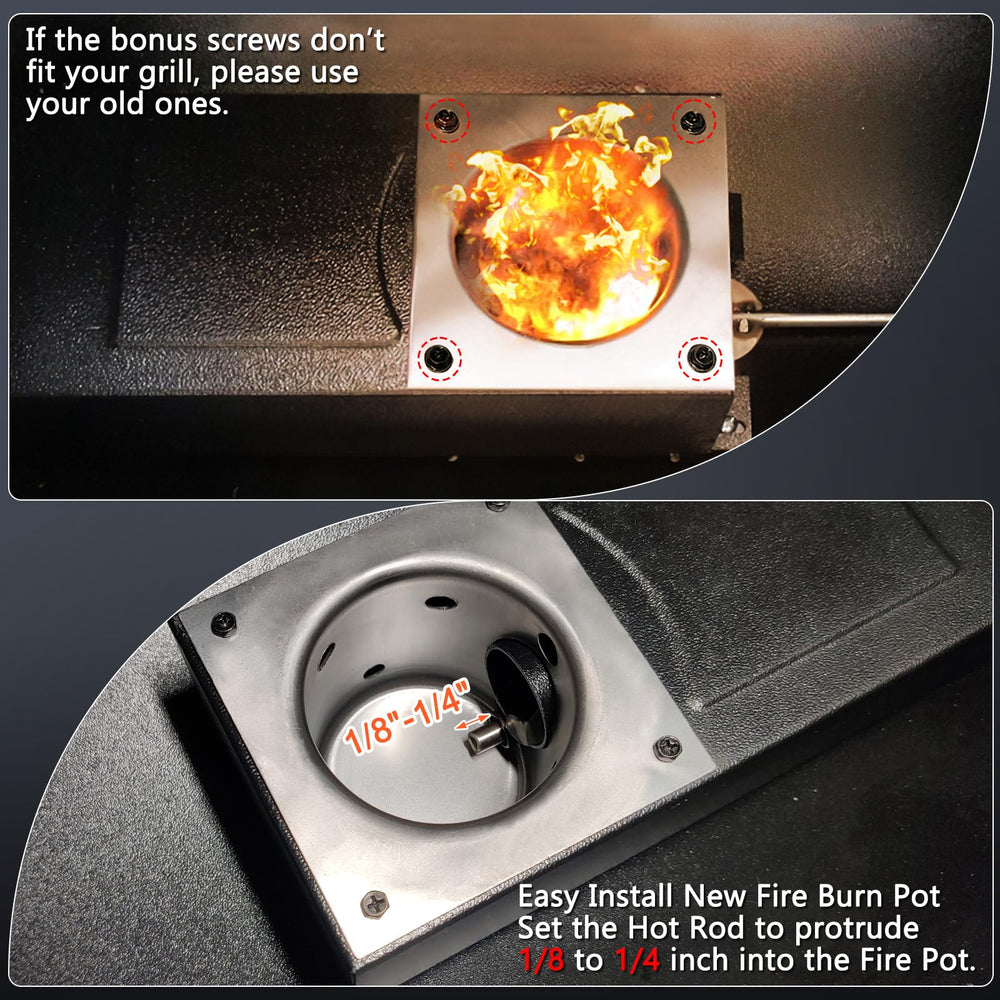 QuliMetal burn pot instalado en parrilla Traeger demostrando fácil montaje