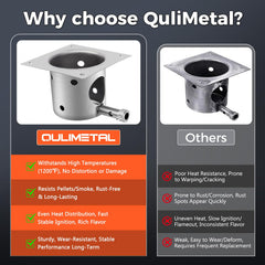QuliMetal burn pot textura de acero 14 gauge para resistencia superior