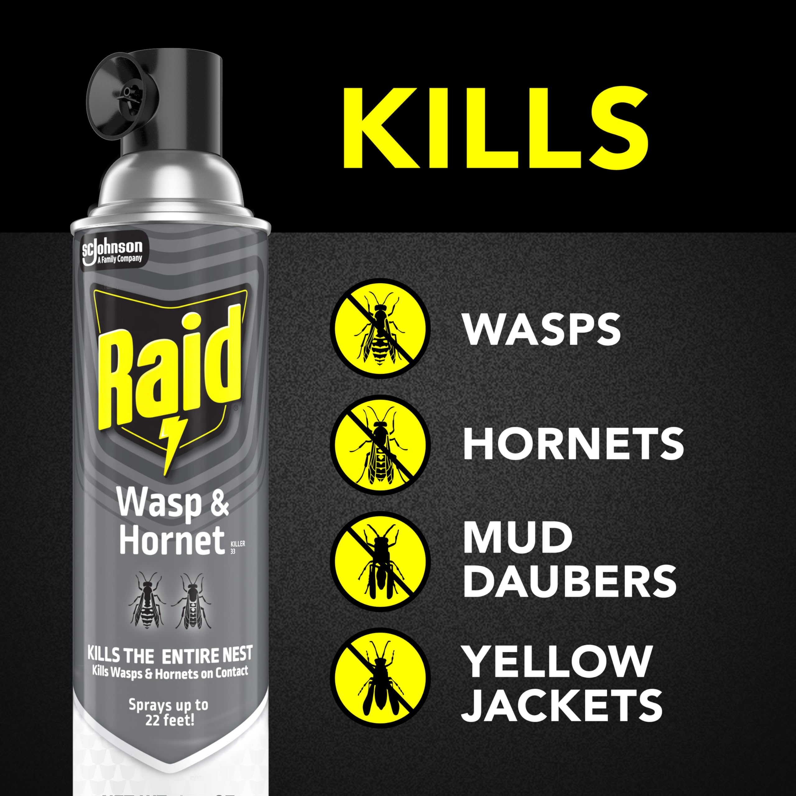 Raid boquilla de spray enfocada para alcance largo y precisión